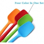 Delidge Silikon Spatula Set (4 Renkli, Renkli)