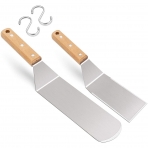 Leonyo Paslanmaz elik Turner Spatula (2 Para)