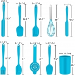 TeamFar Silikon Mutfak Gereleri Seti (Mavi, 15 Para)