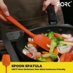 Forc Silikon Spatula Seti(4 Para, Turuncu)