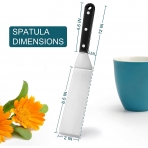 Leonyo Paslanmaz elik Narrow Spatula (2 Para)