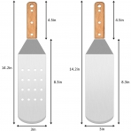 HaSteeL Paslanmaz elik Spatula Seti(2 Para, Gm/Kahverengi)