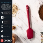 di Pro Living Seamless Serisi Silikon XL Spatula (Krmz)