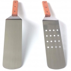 overstockedkitchen Paslanmaz elik Spatula Seti (Gri, 2 Para)