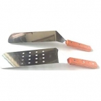 overstockedkitchen Paslanmaz elik Spatula Seti (Gri, 2 Para)