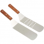 overstockedkitchen Paslanmaz elik Spatula Seti (Gri, 2 Para)