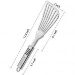 YK GDYORKITCHEN Paslanmaz elik Delikli Spatula(Gri, 2 Para)