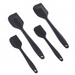 AmazonCommercial Silikon Spatula Seti(4 Para, Siyah)