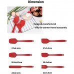 DmofwHi Silikon Spatula Seti(6 Para, Krmz)