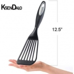 KSENDALO Silikon Delikli Spatula Set (2 Para, Siyah)