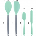 Cooptop Silikon Spatula Seti(4 Para, Mavi/Mor)