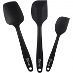 MCOMCE Silikon Spatula (Siyah, 3 Para)