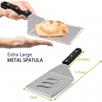 Leonyo Paslanmaz elik Burger Spatula (2 Para)