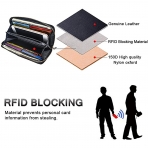 Calsoling RFID Kadn Deri Czdan (Siyah)