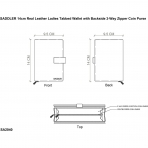 SADDLER Kadn RFID Korumal Czdan (Large, Siyah)