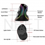 NPET V20-RGB Vertica Ergonomik Mouse