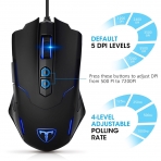 PICTEK Ergonomik Gaming Mouse Wired [7200 DPI]