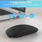 QIJIAYI Rechargeable 2.4GHz Wireless Bluetooth Mouse