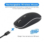 ISMARTEN Bluetooth and 2.4GHz Rechargeable Wireless Mouse