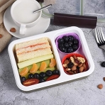 Bento Box 2 Blmeli Beslenme Kutusu (Yeil)