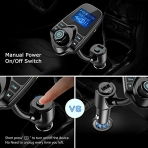 Nulaxy KM18 Plus Bluetooth Araba FM Transmitter Ses Adaptr