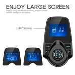 Nulaxy KM18 Plus Bluetooth Araba FM Transmitter Ses Adaptr