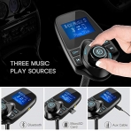 Nulaxy KM18 Plus Bluetooth Araba FM Transmitter Ses Adaptr