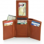 Stealth Mode Trifold Wallet - RFID Engellemeli Kartlk Ak Kahve