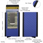 Mosiyeef RFID Engellemeli nce Erkek Kartlk (Siyah/Lacivert)