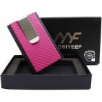 Mosiyeef RFID Engellemeli nce Erkek Kartlk (Pembe)