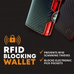 Conceal Plus RFID Engellemeli Erkek Kartlk (Siyah/Krmz)