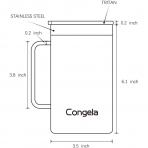 Congela 650 ml Paslanmaz elik Termos (Pembe)