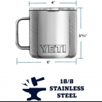 YETI Rambler Paslanmaz elik Termos Kupa (Mor)(415ml)