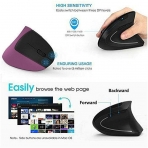 Funwaretech Bluetooth Vertical Ergonomik Mouse (Mor)