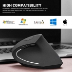 Hoporise Kablosuz Vertical Ergonomik Mouse (Siyah)