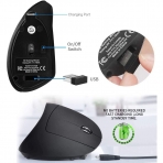 Hoporise Kablosuz Vertical Ergonomik Mouse (Siyah)