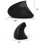 Premium Zone Kablosuz Vertical Ergonomik Sol El Mouse (Siyah)