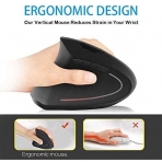 Premium Zone Kablosuz Vertical Ergonomik Sol El Mouse (Siyah)