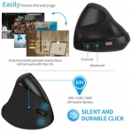 HaetFire Bluetooth Dikey Ergonomik Mouse (Siyah)