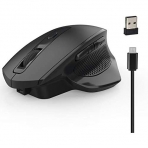 HXSJ Wireless Ergonomik Mouse (Siyah)