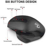 HXSJ Wireless Ergonomik Mouse (Siyah)