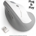 Kensington Wireless Dikey Mouse (Gri-Beyaz)