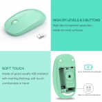 Jelly Comb 2.4GHz Wireless Bluetooth Mouse (Mint)