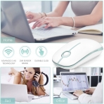 Jelly Comb 2.4G Wireless Mouse (Beyaz/Mint)