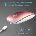 TENMOS Wireless Bluetooth Mouse (Rose Gold)