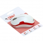 ShhhMouse Wireless Sessiz Optical Mouse (Beyaz/Krmz)