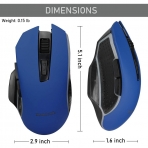 Hsmienk Wireless Ergonomik Mouse (Mavi)