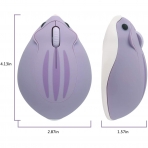 PloutoRich Hamster Wireless Mouse (1200DPI)(Mor)