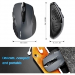 TECKNET Wireless Ergonomik Mouse (2600 DPI)(Gri)