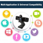 FAMPER Pro Smart Full HD 1080P Webcam